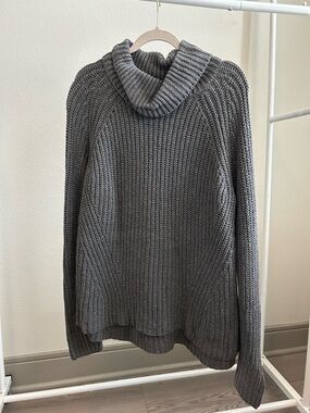 Goodthreads Gray Ribbed Turtleneck Sweater
